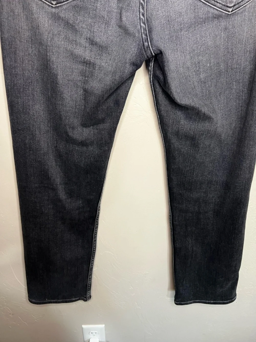 MOTHER Straight Leg Jeans in Washed Black